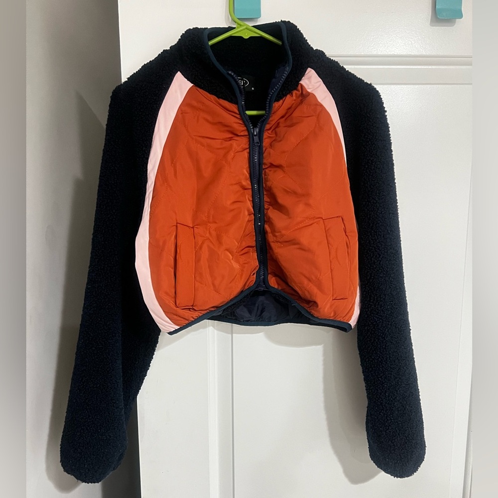CIDER Women’s Colorblock Puffer Short Jacket | small